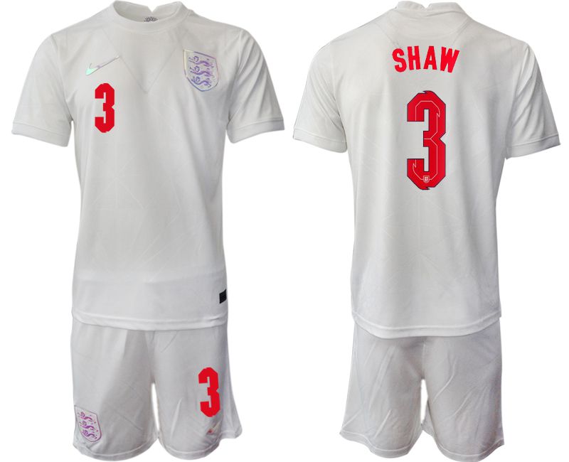 Men 2022 World Cup National Team England home white #3 Soccer Jersey->customized soccer jersey->Custom Jersey